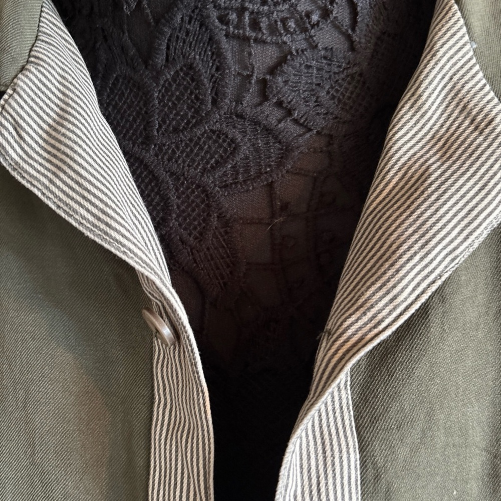 Vintage Silk Circa 1969 Cuba Inspired 100% Silk short sleeve button down M green - Picture 6 of 8
